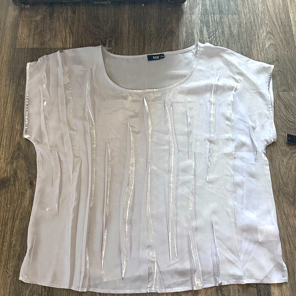 Elegant gray Sheer Top